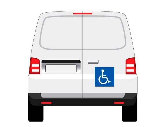 adhésif ou magnétique transport d'handicapés mapubauto